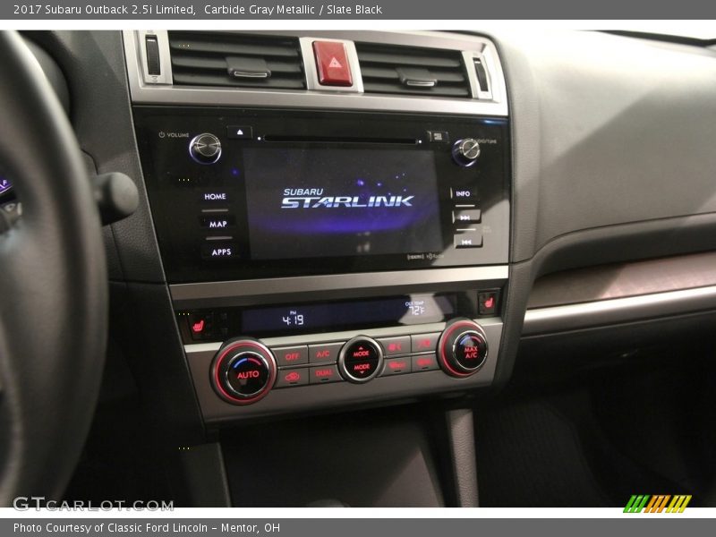 Carbide Gray Metallic / Slate Black 2017 Subaru Outback 2.5i Limited