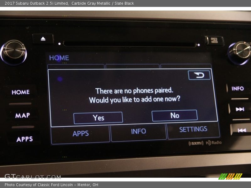 Carbide Gray Metallic / Slate Black 2017 Subaru Outback 2.5i Limited