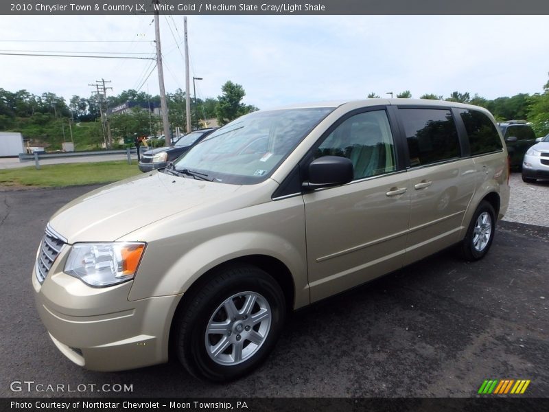 White Gold / Medium Slate Gray/Light Shale 2010 Chrysler Town & Country LX