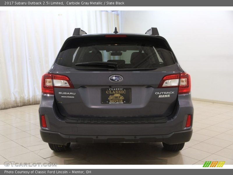 Carbide Gray Metallic / Slate Black 2017 Subaru Outback 2.5i Limited
