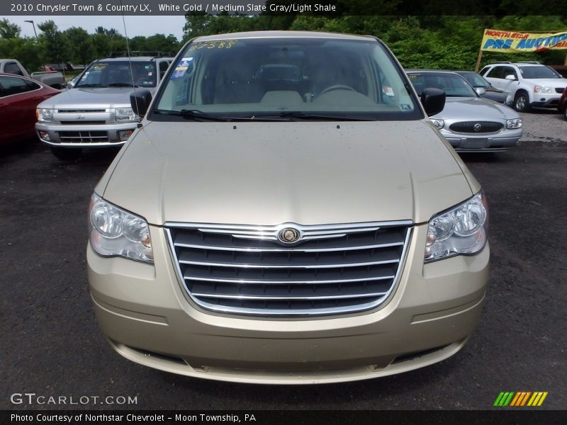 White Gold / Medium Slate Gray/Light Shale 2010 Chrysler Town & Country LX