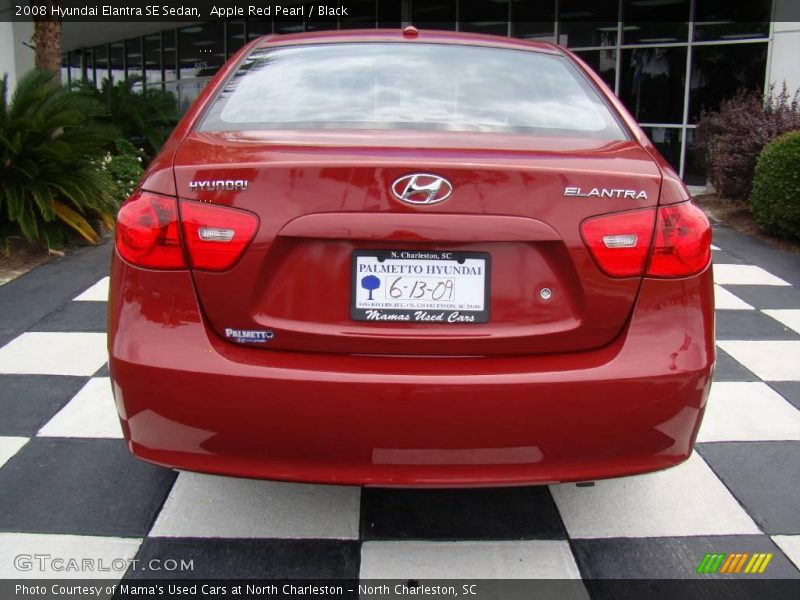 Apple Red Pearl / Black 2008 Hyundai Elantra SE Sedan