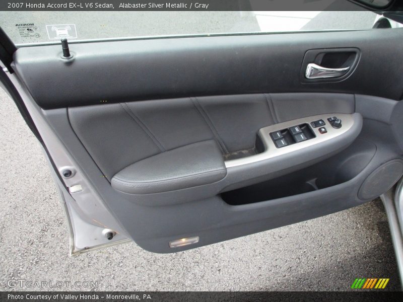 Alabaster Silver Metallic / Gray 2007 Honda Accord EX-L V6 Sedan