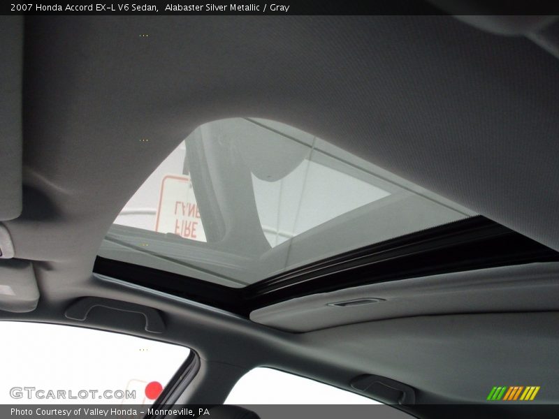 Alabaster Silver Metallic / Gray 2007 Honda Accord EX-L V6 Sedan