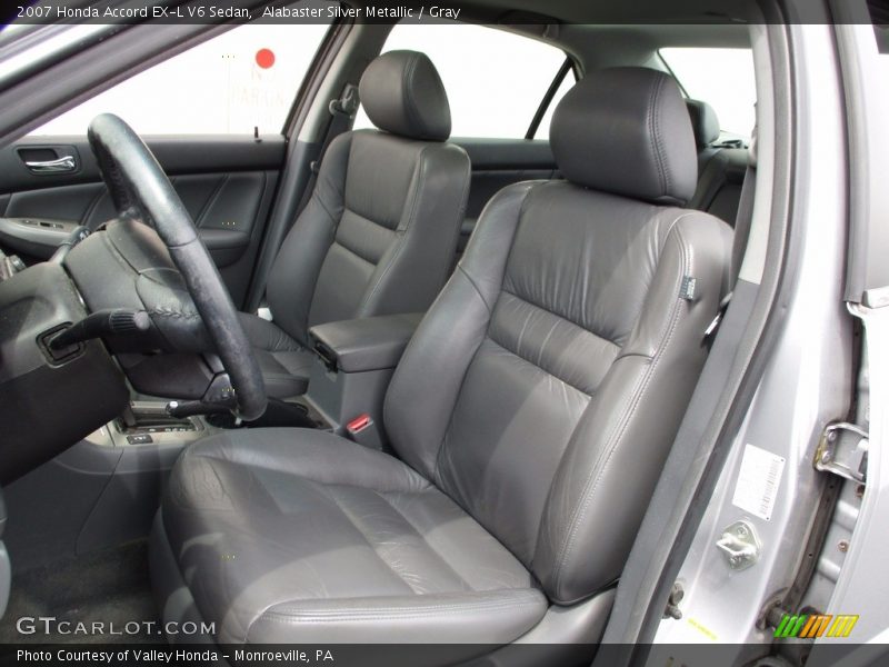 Alabaster Silver Metallic / Gray 2007 Honda Accord EX-L V6 Sedan