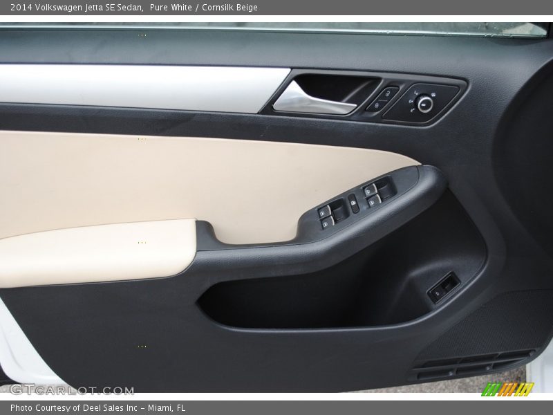 Pure White / Cornsilk Beige 2014 Volkswagen Jetta SE Sedan