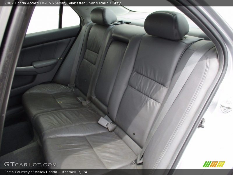 Alabaster Silver Metallic / Gray 2007 Honda Accord EX-L V6 Sedan