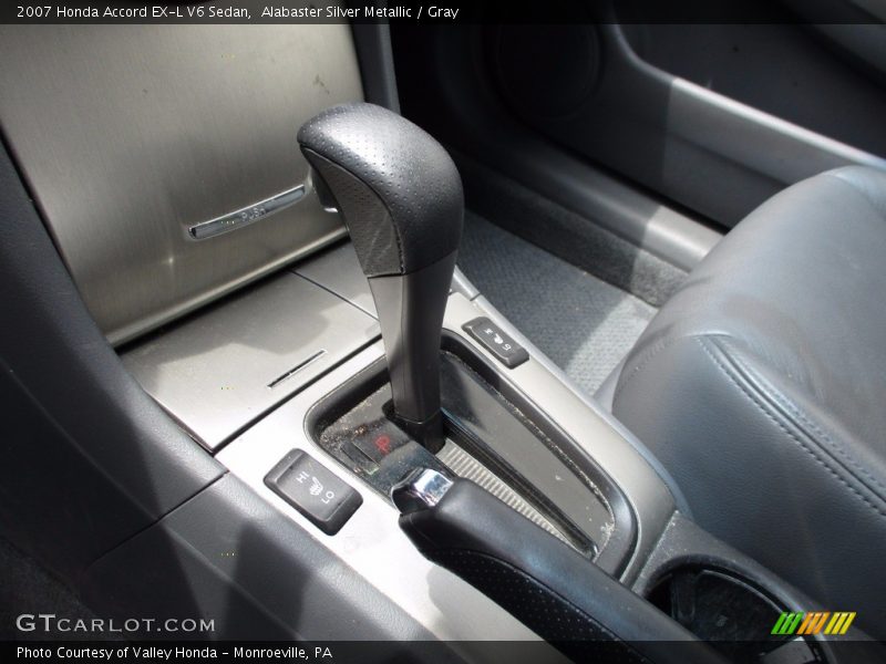 Alabaster Silver Metallic / Gray 2007 Honda Accord EX-L V6 Sedan