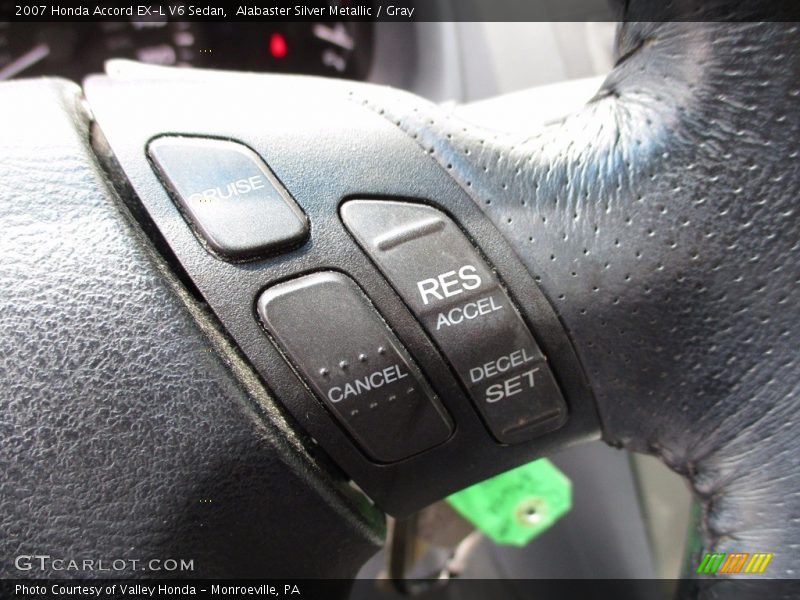 Alabaster Silver Metallic / Gray 2007 Honda Accord EX-L V6 Sedan