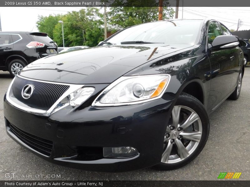Black Sapphire Pearl / Black 2009 Lexus GS 350 AWD