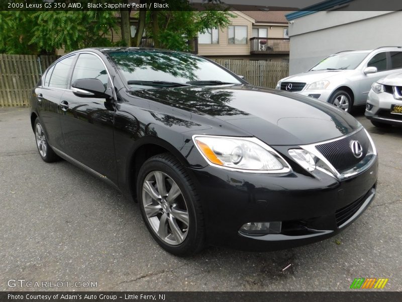 Black Sapphire Pearl / Black 2009 Lexus GS 350 AWD