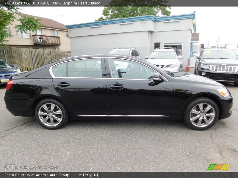 Black Sapphire Pearl / Black 2009 Lexus GS 350 AWD