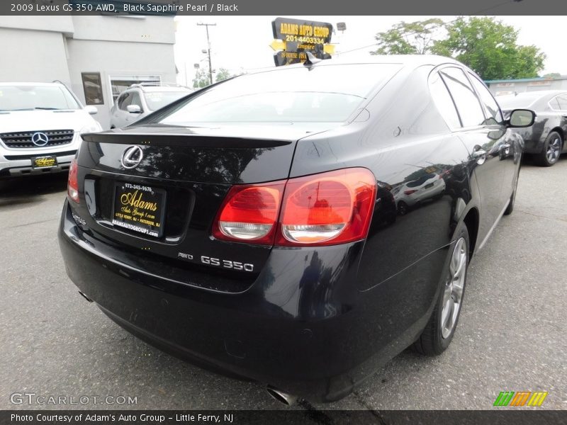 Black Sapphire Pearl / Black 2009 Lexus GS 350 AWD