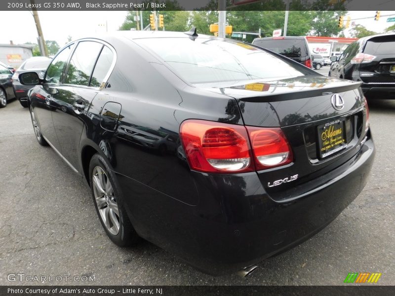 Black Sapphire Pearl / Black 2009 Lexus GS 350 AWD