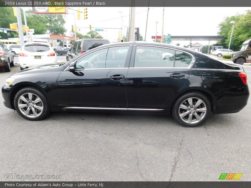 Black Sapphire Pearl / Black 2009 Lexus GS 350 AWD