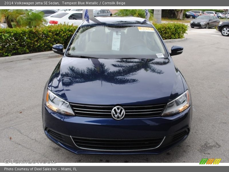 Tempest Blue Metallic / Cornsilk Beige 2014 Volkswagen Jetta SE Sedan