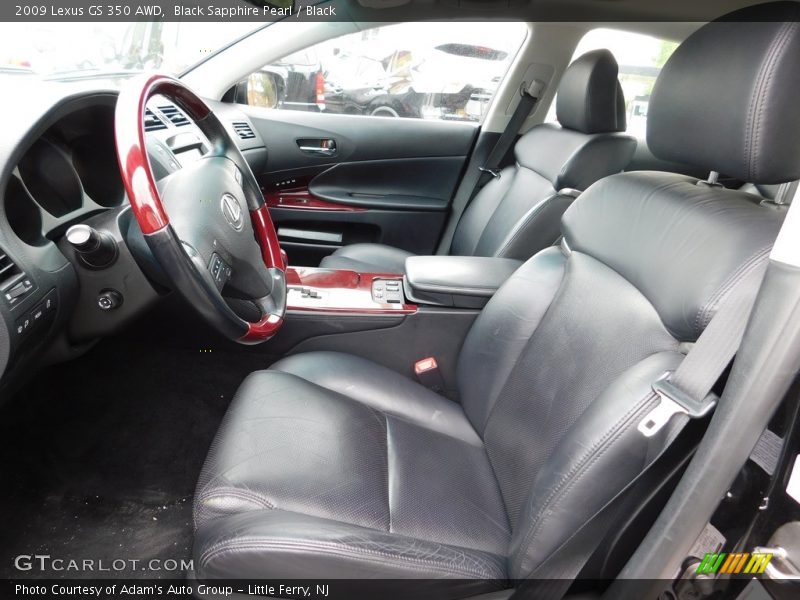 Black Sapphire Pearl / Black 2009 Lexus GS 350 AWD