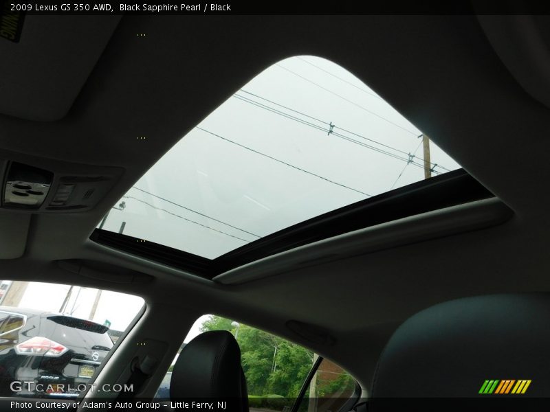 Black Sapphire Pearl / Black 2009 Lexus GS 350 AWD