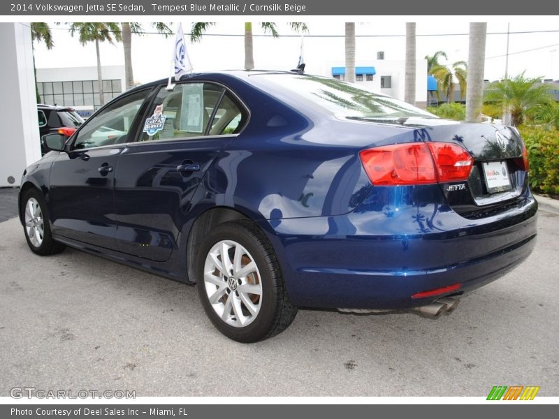 Tempest Blue Metallic / Cornsilk Beige 2014 Volkswagen Jetta SE Sedan