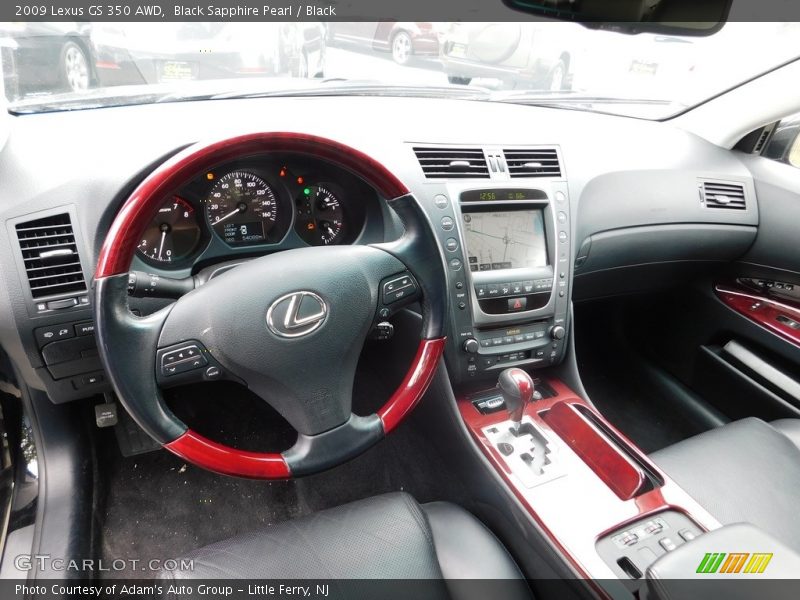 Black Sapphire Pearl / Black 2009 Lexus GS 350 AWD