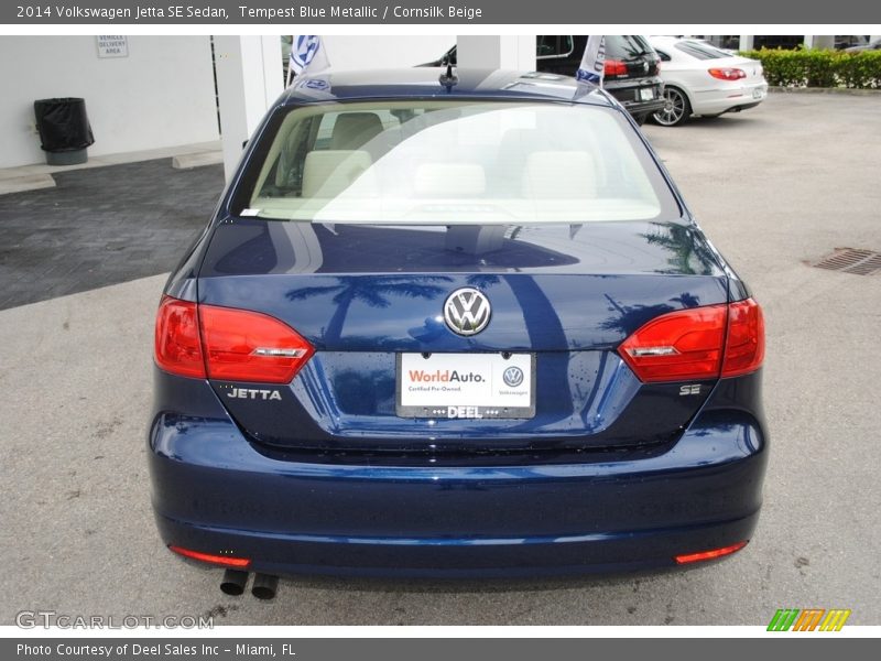 Tempest Blue Metallic / Cornsilk Beige 2014 Volkswagen Jetta SE Sedan