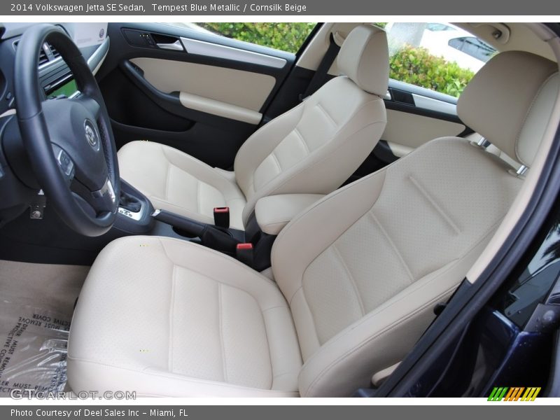 Tempest Blue Metallic / Cornsilk Beige 2014 Volkswagen Jetta SE Sedan