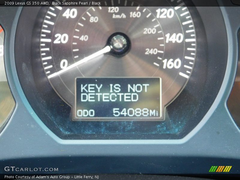 Black Sapphire Pearl / Black 2009 Lexus GS 350 AWD