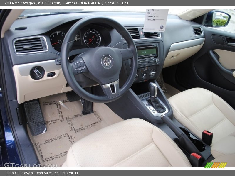 Tempest Blue Metallic / Cornsilk Beige 2014 Volkswagen Jetta SE Sedan