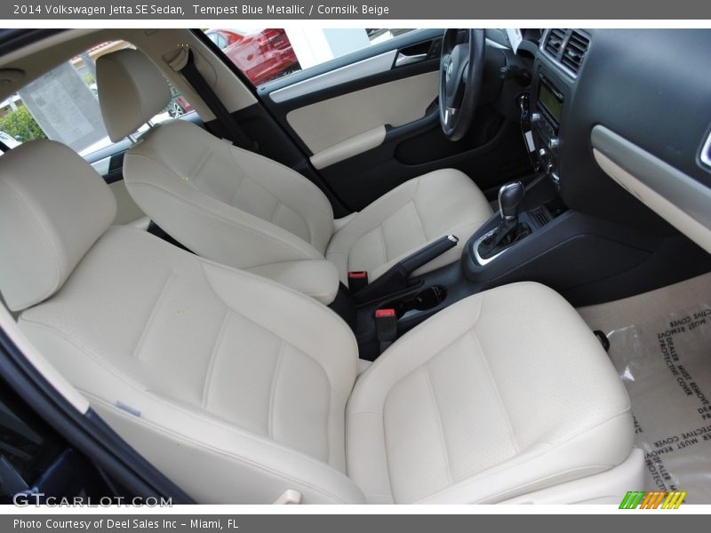 Tempest Blue Metallic / Cornsilk Beige 2014 Volkswagen Jetta SE Sedan