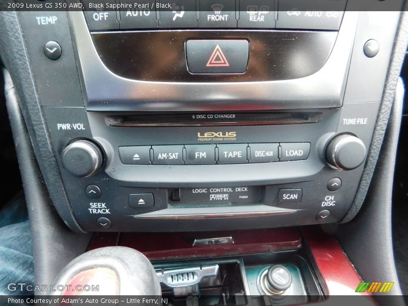 Black Sapphire Pearl / Black 2009 Lexus GS 350 AWD