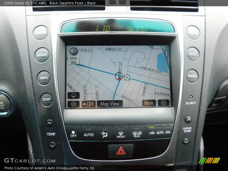 Black Sapphire Pearl / Black 2009 Lexus GS 350 AWD