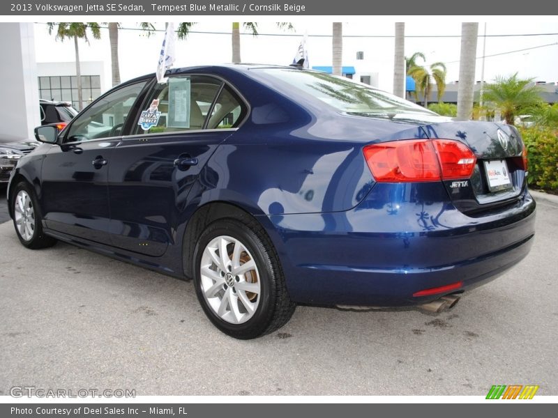 Tempest Blue Metallic / Cornsilk Beige 2013 Volkswagen Jetta SE Sedan