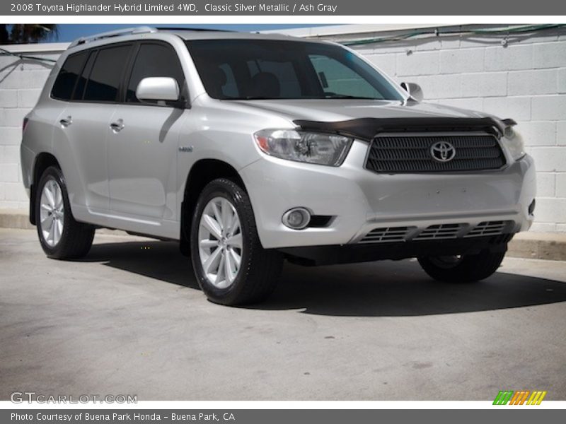 Classic Silver Metallic / Ash Gray 2008 Toyota Highlander Hybrid Limited 4WD