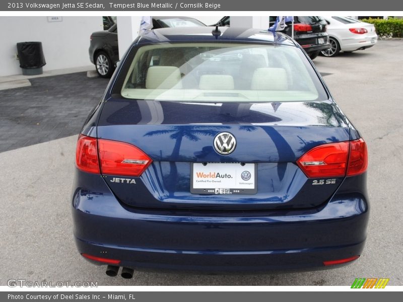 Tempest Blue Metallic / Cornsilk Beige 2013 Volkswagen Jetta SE Sedan