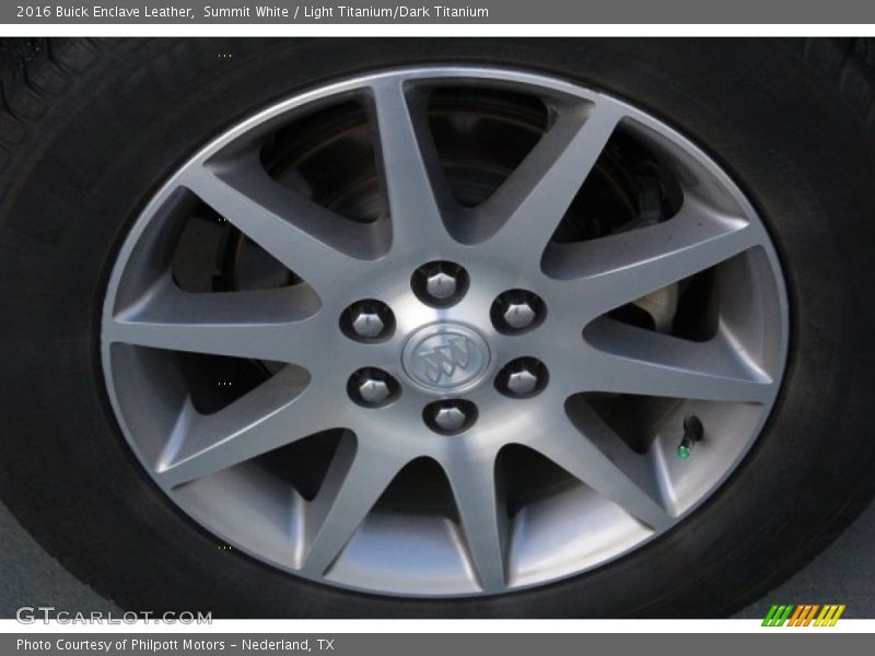 Summit White / Light Titanium/Dark Titanium 2016 Buick Enclave Leather