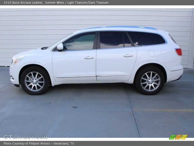 Summit White / Light Titanium/Dark Titanium 2016 Buick Enclave Leather