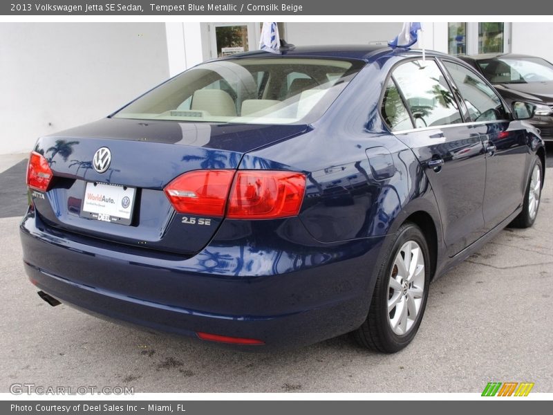 Tempest Blue Metallic / Cornsilk Beige 2013 Volkswagen Jetta SE Sedan