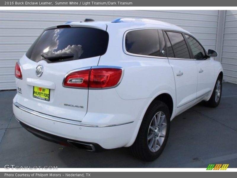 Summit White / Light Titanium/Dark Titanium 2016 Buick Enclave Leather