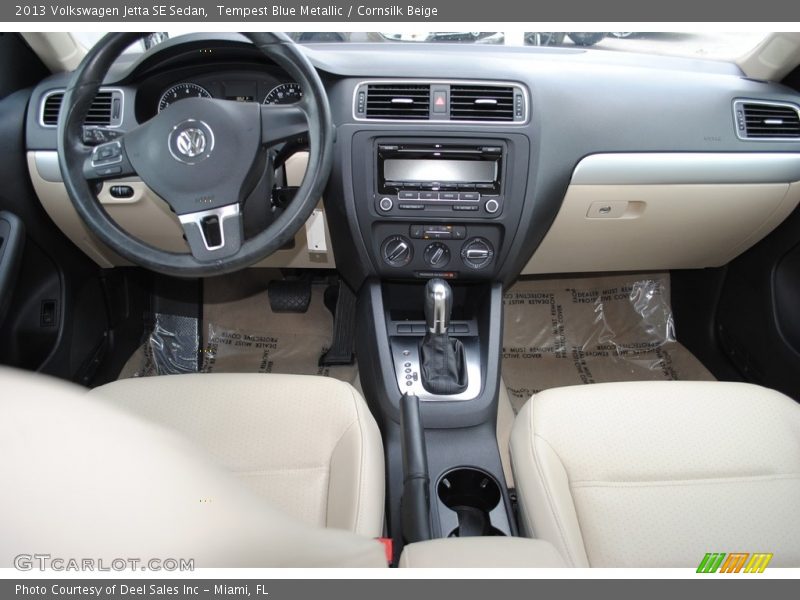 Tempest Blue Metallic / Cornsilk Beige 2013 Volkswagen Jetta SE Sedan