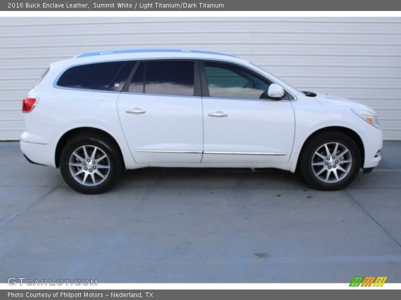 Summit White / Light Titanium/Dark Titanium 2016 Buick Enclave Leather
