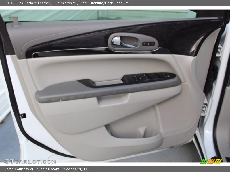 Summit White / Light Titanium/Dark Titanium 2016 Buick Enclave Leather