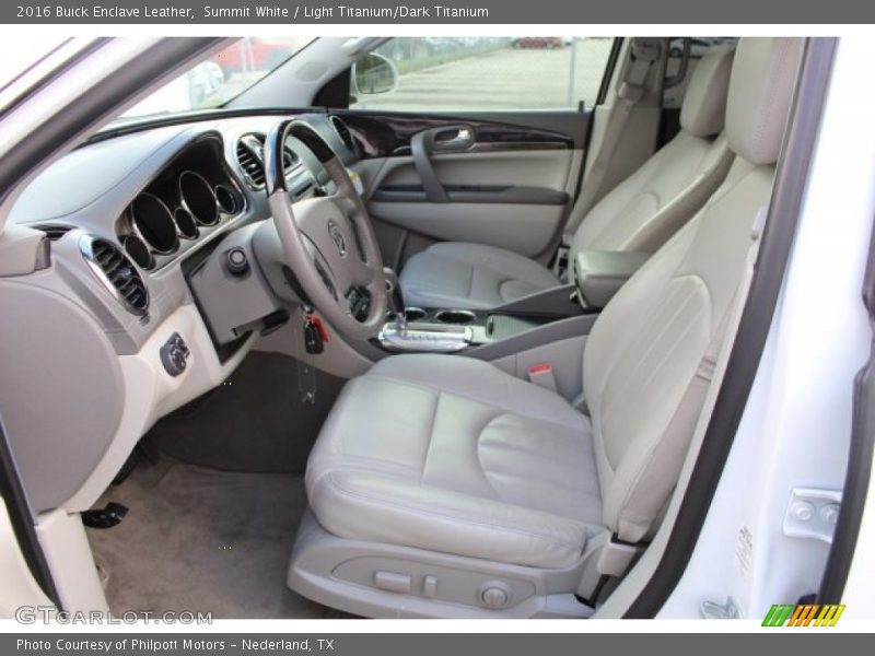 Summit White / Light Titanium/Dark Titanium 2016 Buick Enclave Leather