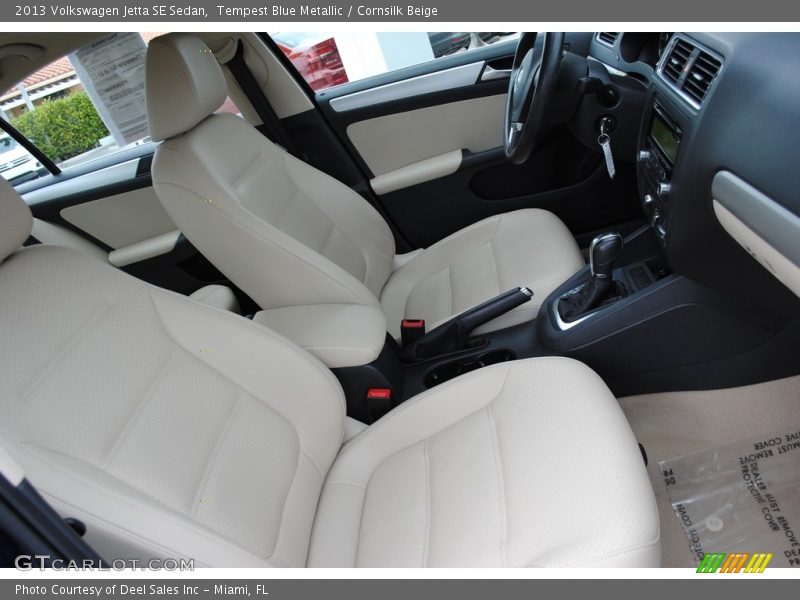 Tempest Blue Metallic / Cornsilk Beige 2013 Volkswagen Jetta SE Sedan
