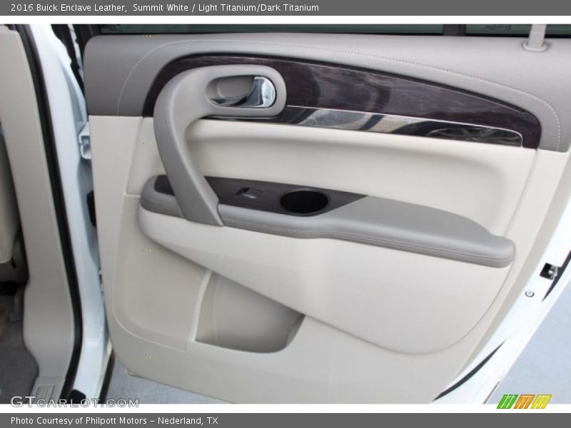 Summit White / Light Titanium/Dark Titanium 2016 Buick Enclave Leather
