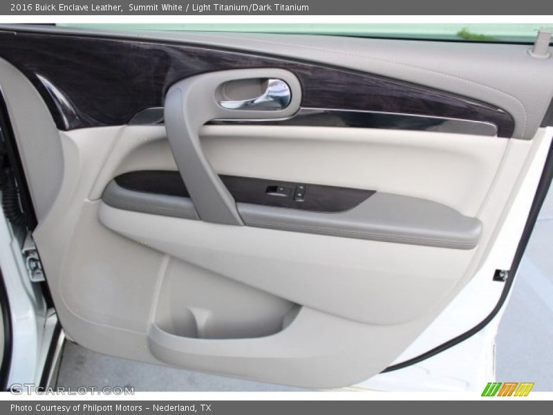 Summit White / Light Titanium/Dark Titanium 2016 Buick Enclave Leather