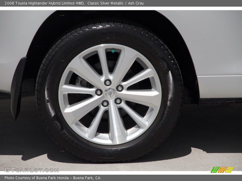 Classic Silver Metallic / Ash Gray 2008 Toyota Highlander Hybrid Limited 4WD