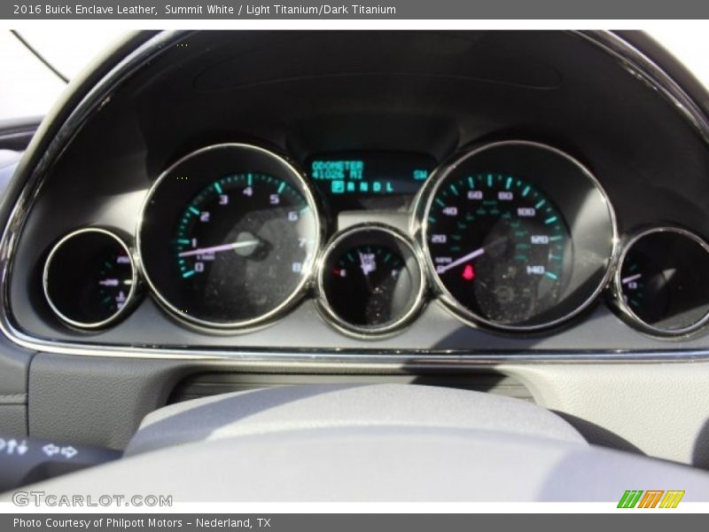 Summit White / Light Titanium/Dark Titanium 2016 Buick Enclave Leather