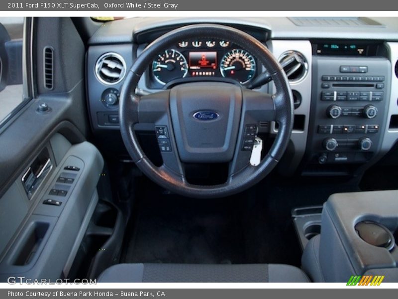 Oxford White / Steel Gray 2011 Ford F150 XLT SuperCab