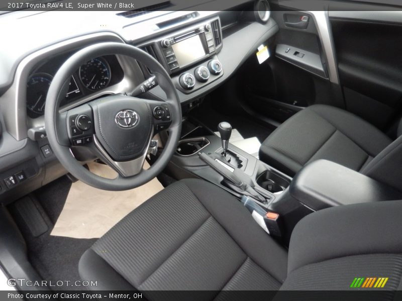 Super White / Black 2017 Toyota RAV4 LE