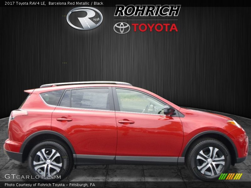 Barcelona Red Metallic / Black 2017 Toyota RAV4 LE